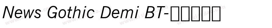 News Gothic Demi BT字体转换